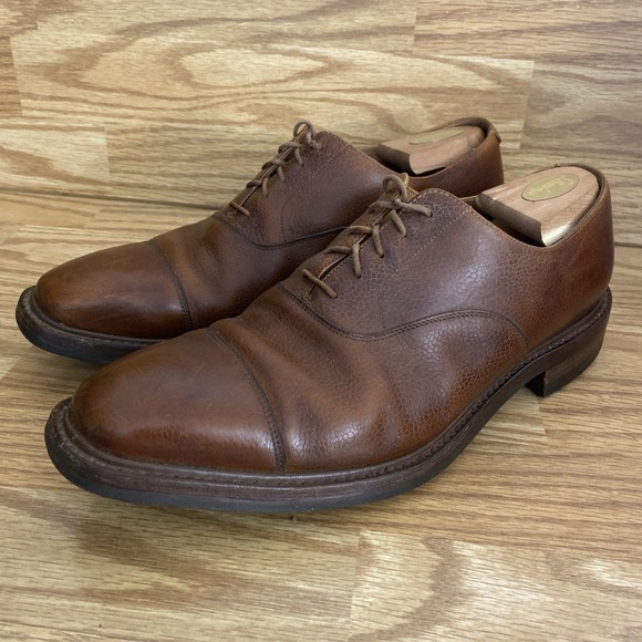 Crockett & Jones Barnet Mens US 11 1/2 Brown Leather Cap Toe Dress Shoes England main image 15